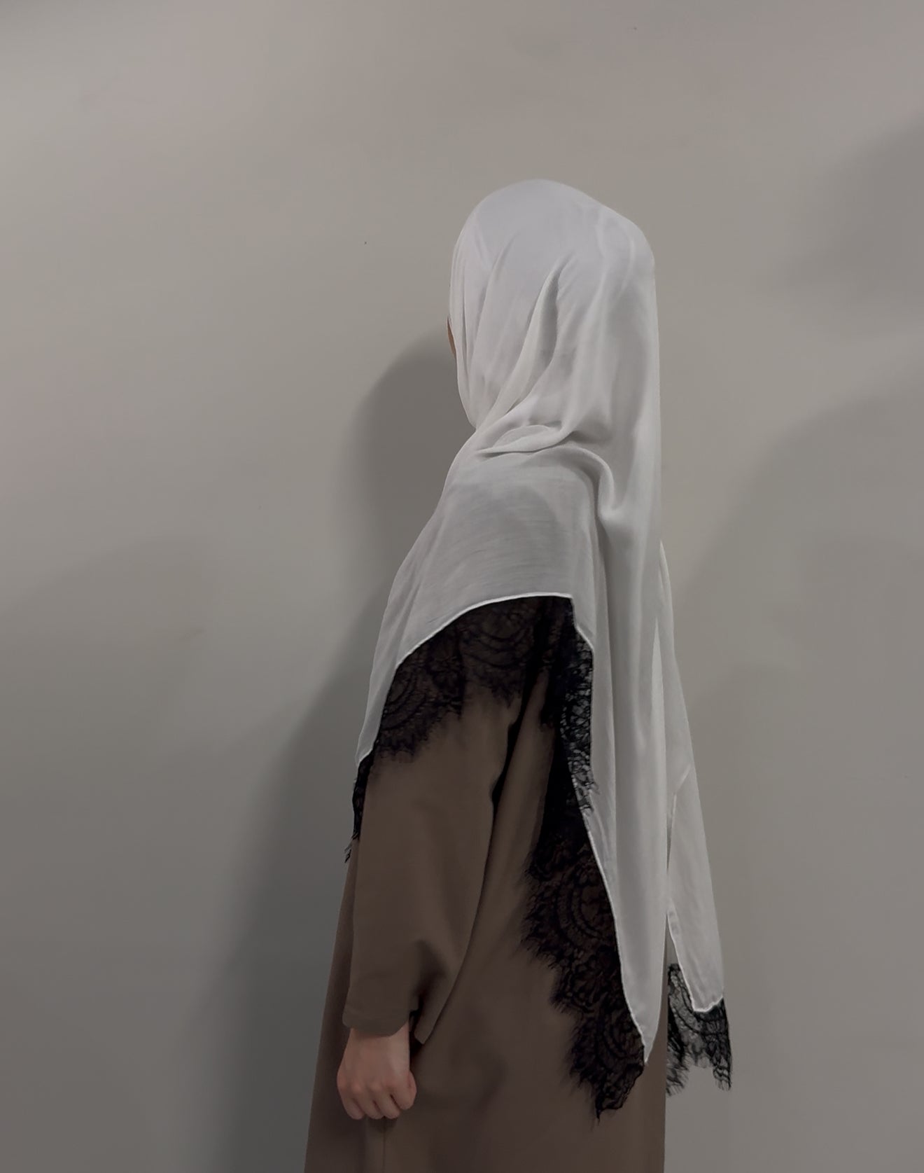 White on Black Lace Modal