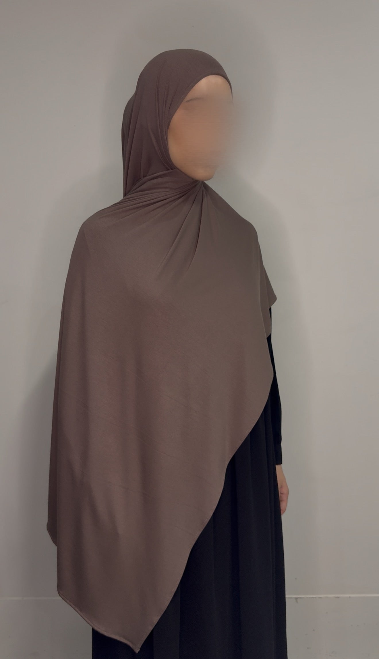 Bamboo Jersey Hijab - Ash Brown