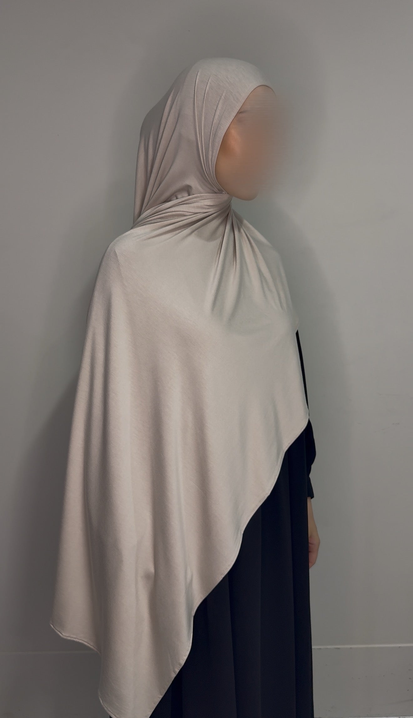 Bamboo Jersey Hijab - Stone