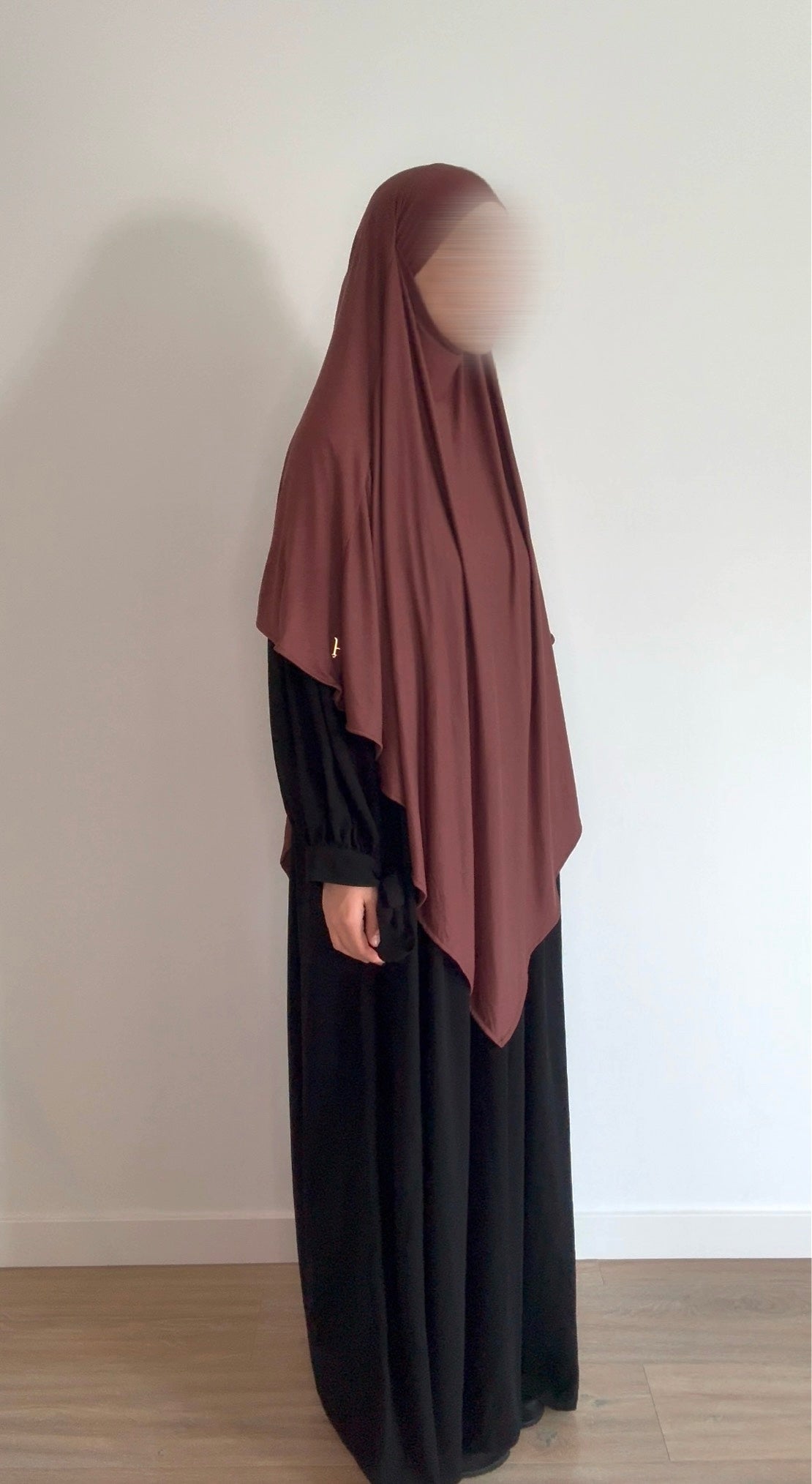 Bamboo Jersey Khimar - Warm Chocolate