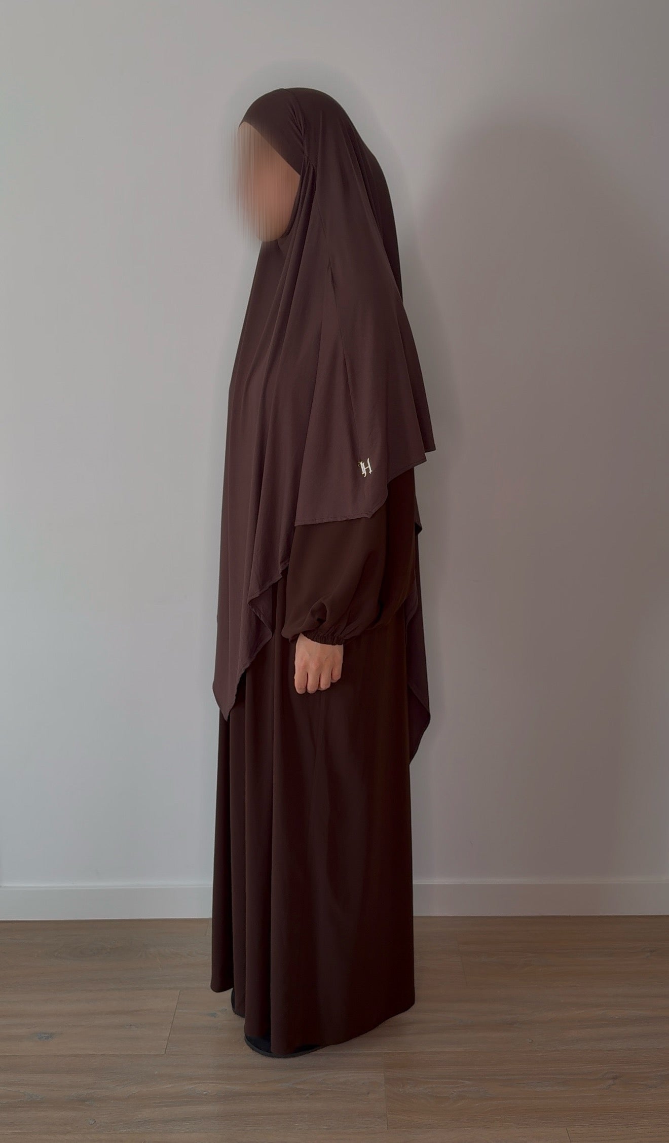 Bamboo Jersey Khimar - Espresso