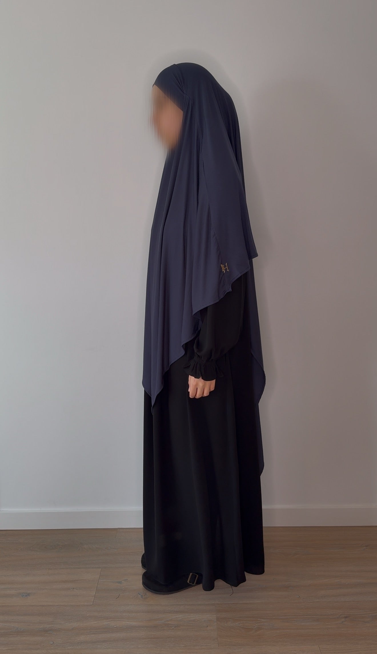 Bamboo Jersey Khimar - Navy