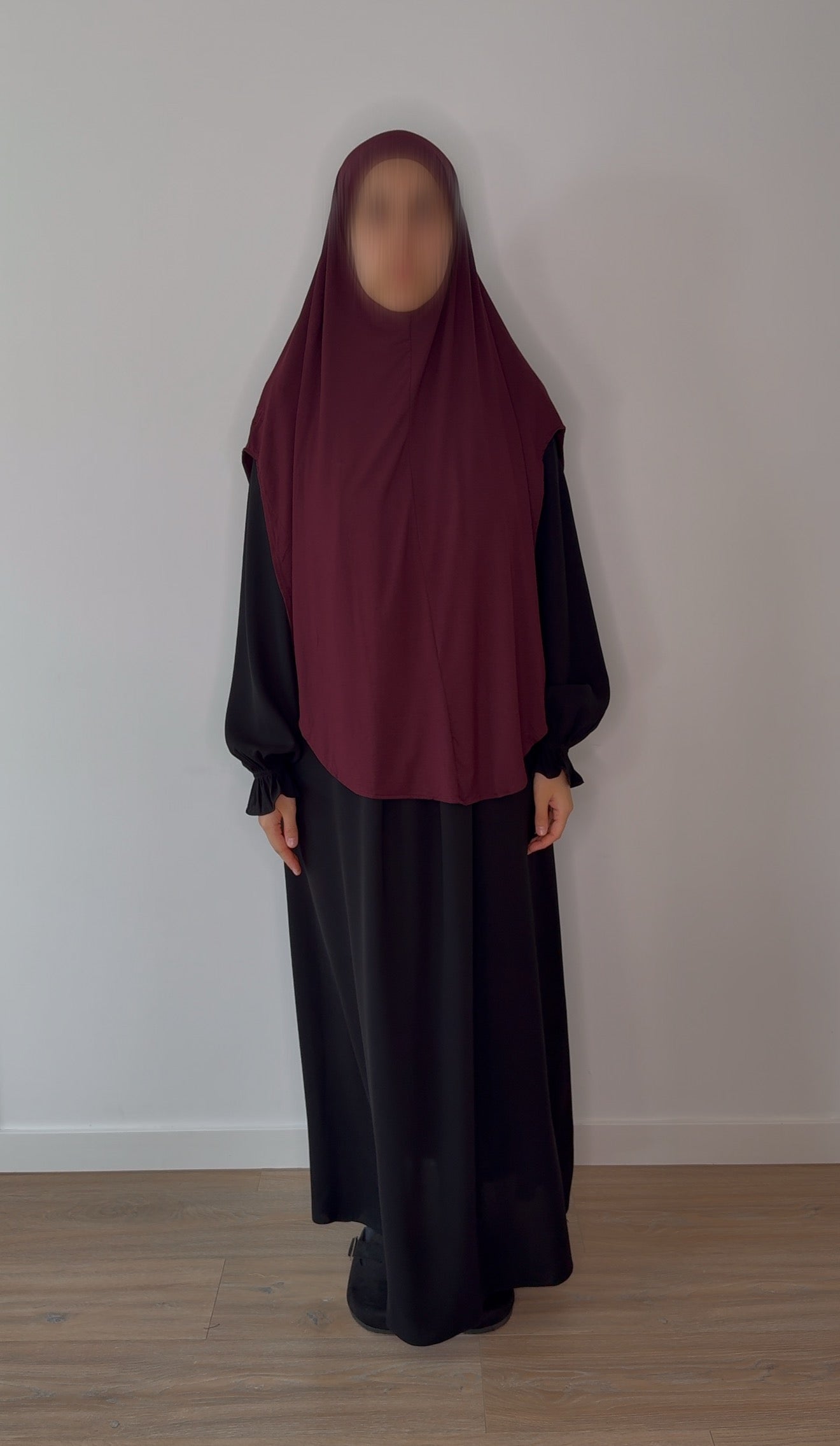Bamboo Jilbab - Burnt Burgundy