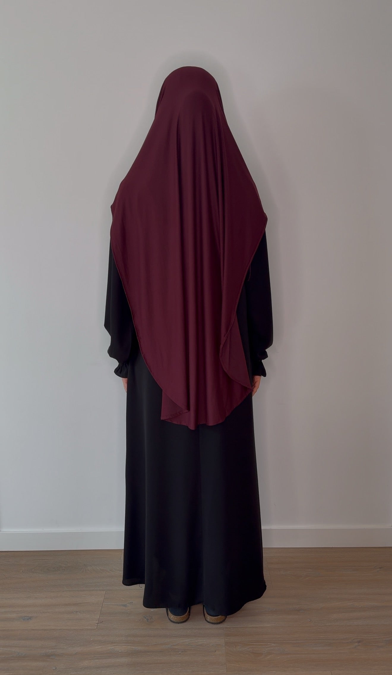 Bamboo Jilbab - Burnt Burgundy