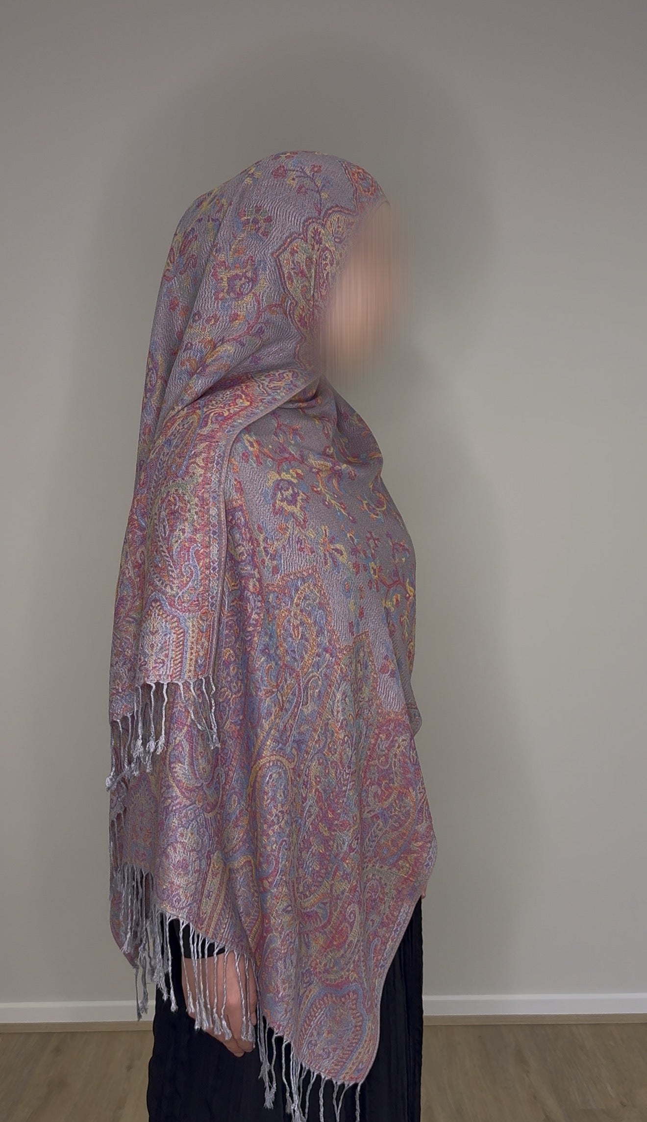 Violet Bloom Pashmina