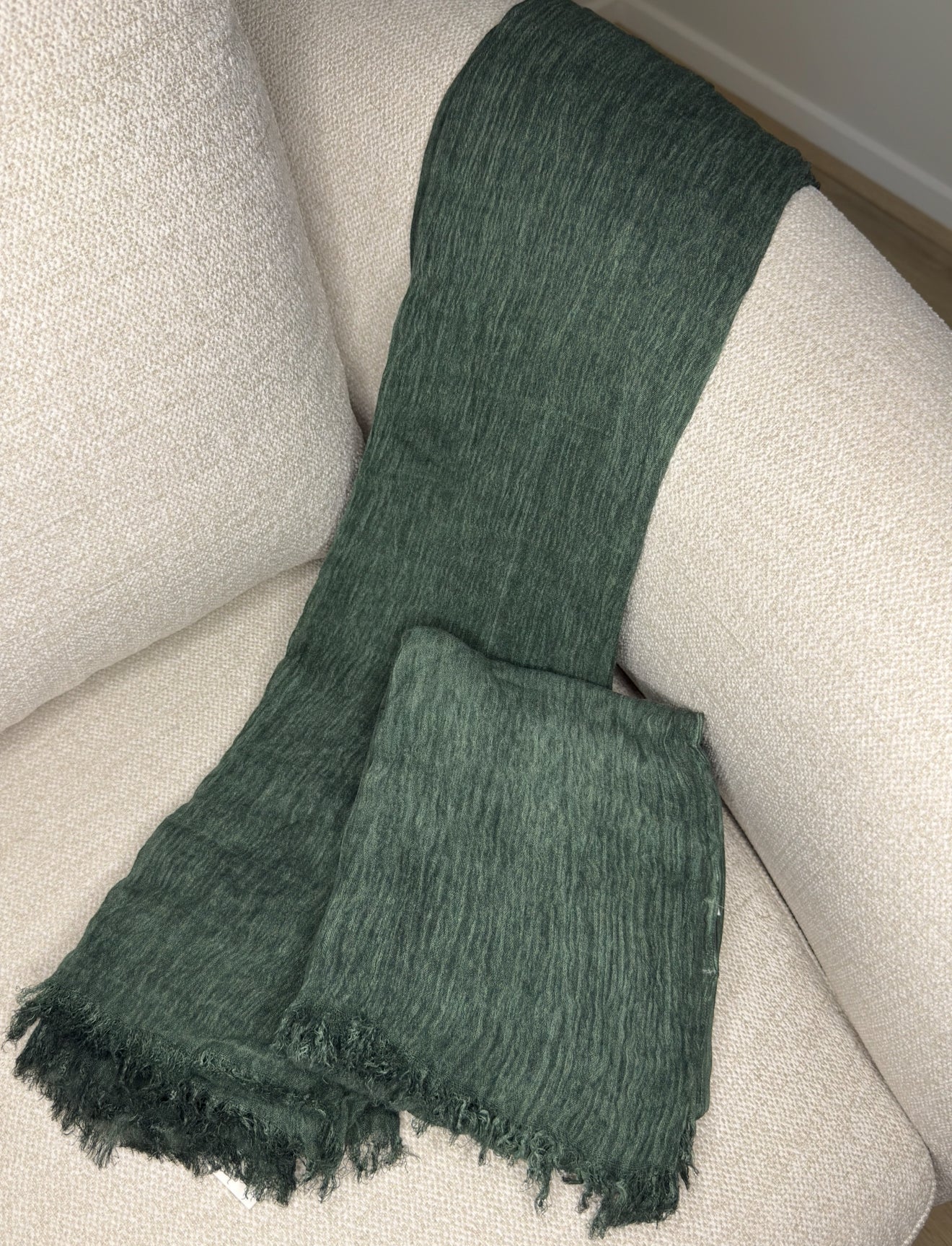 Midnight Teal Textured Shawl