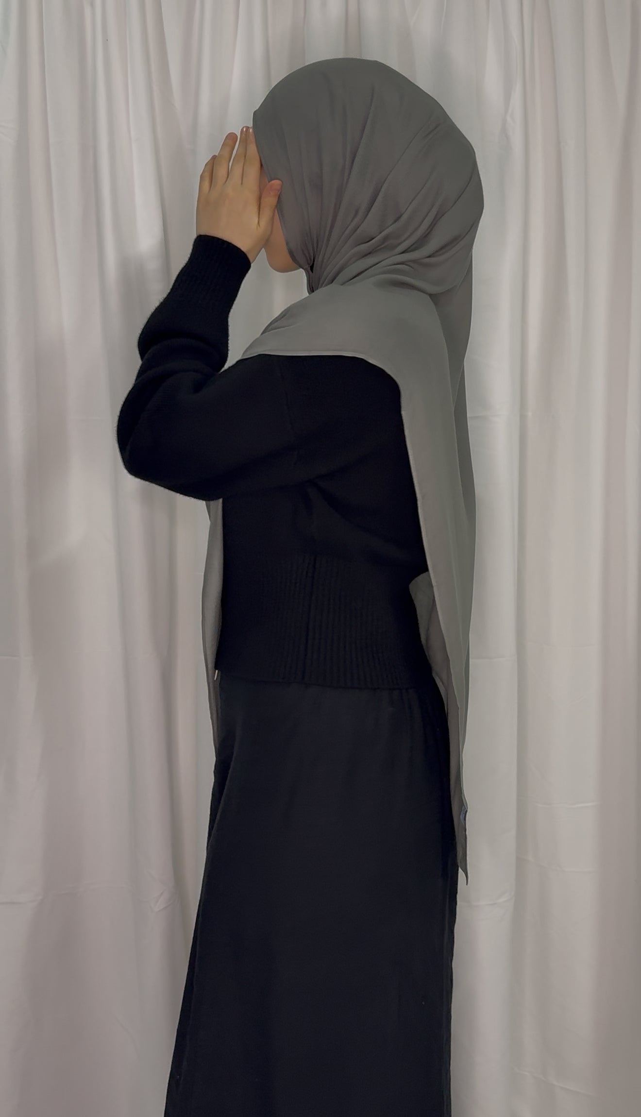 Charcoal Grey - Modal Hijab Set