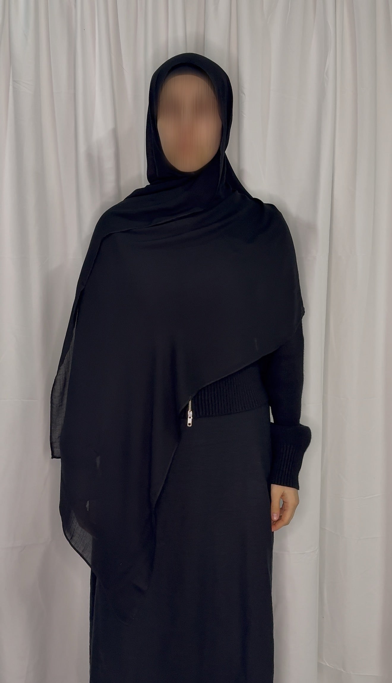 Black - Modal Hijab Set