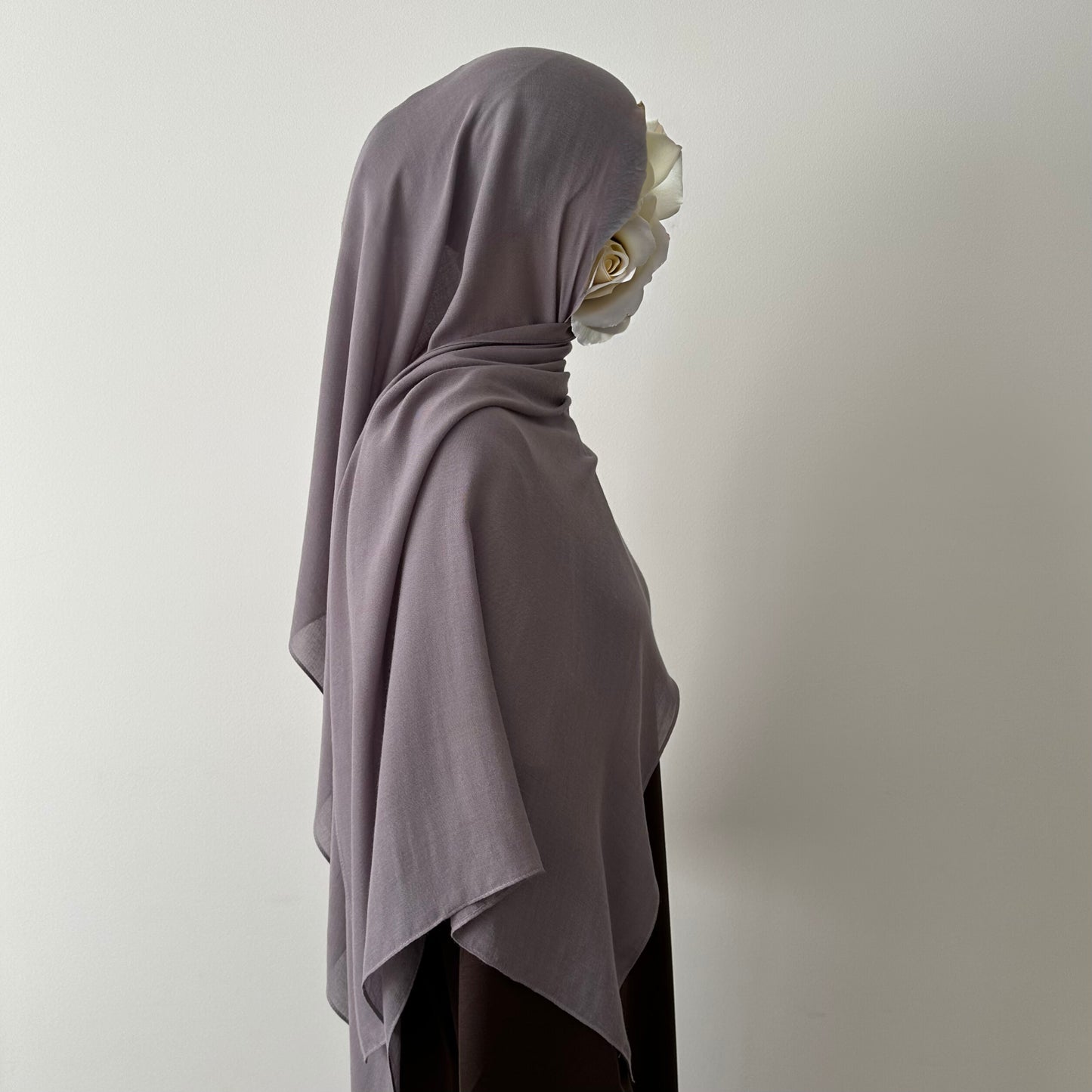 Lavender Gray- Modal Hijab Set