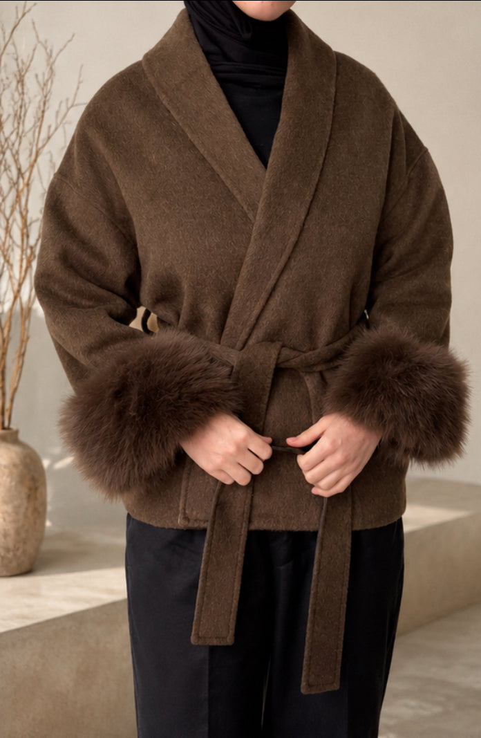 FUR COAT - ESPRESSO (PRE-ORDER)