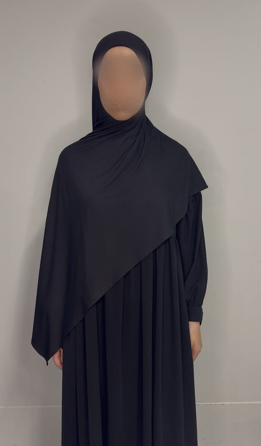 Bamboo Jersey Hijab - Black