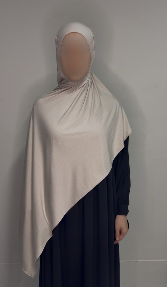 Bamboo Jersey Hijab - Stone