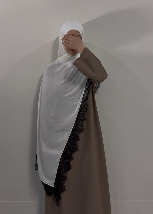 White on Black Lace Modal