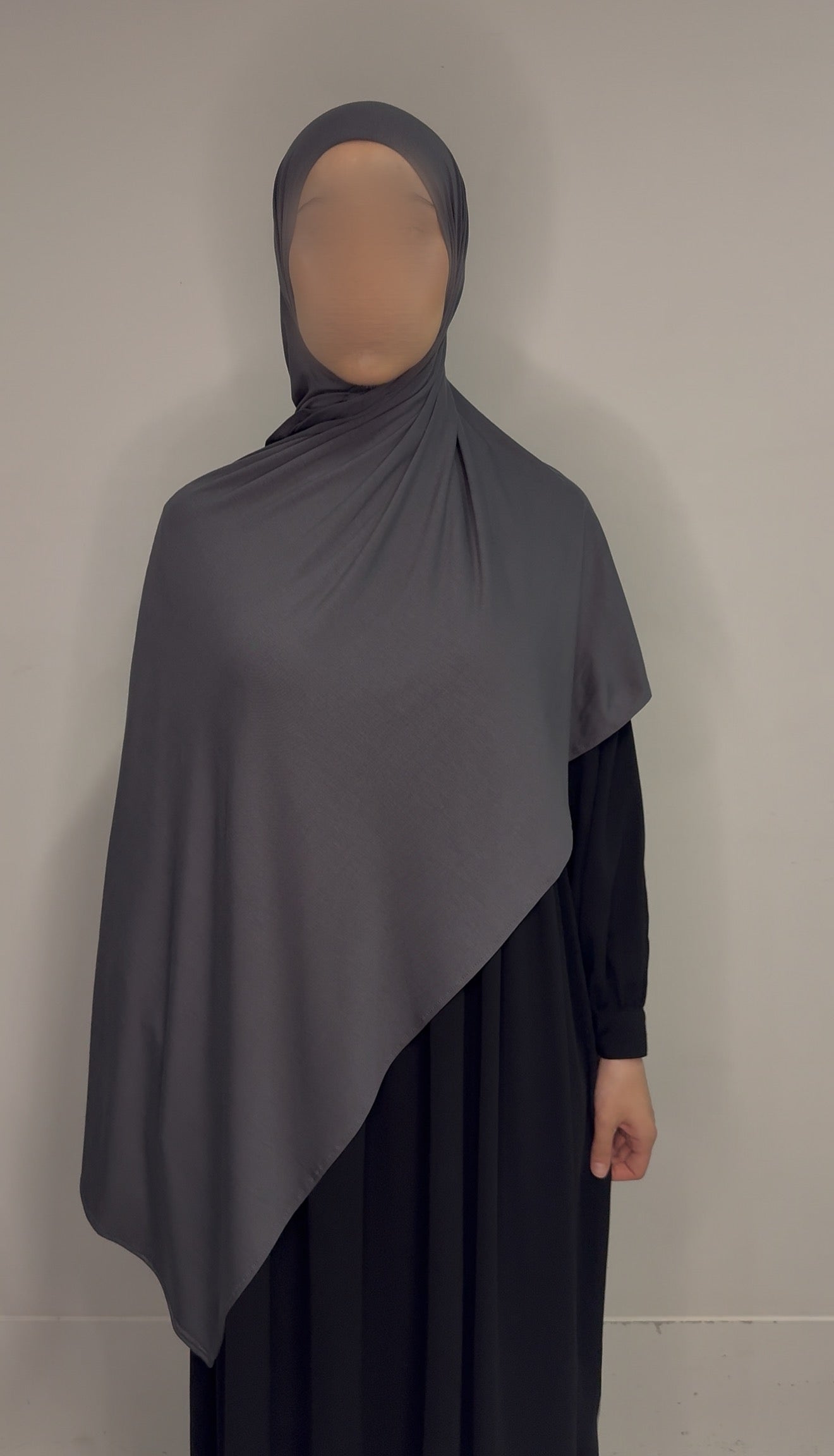 Bamboo Jersey Hijab - Grey