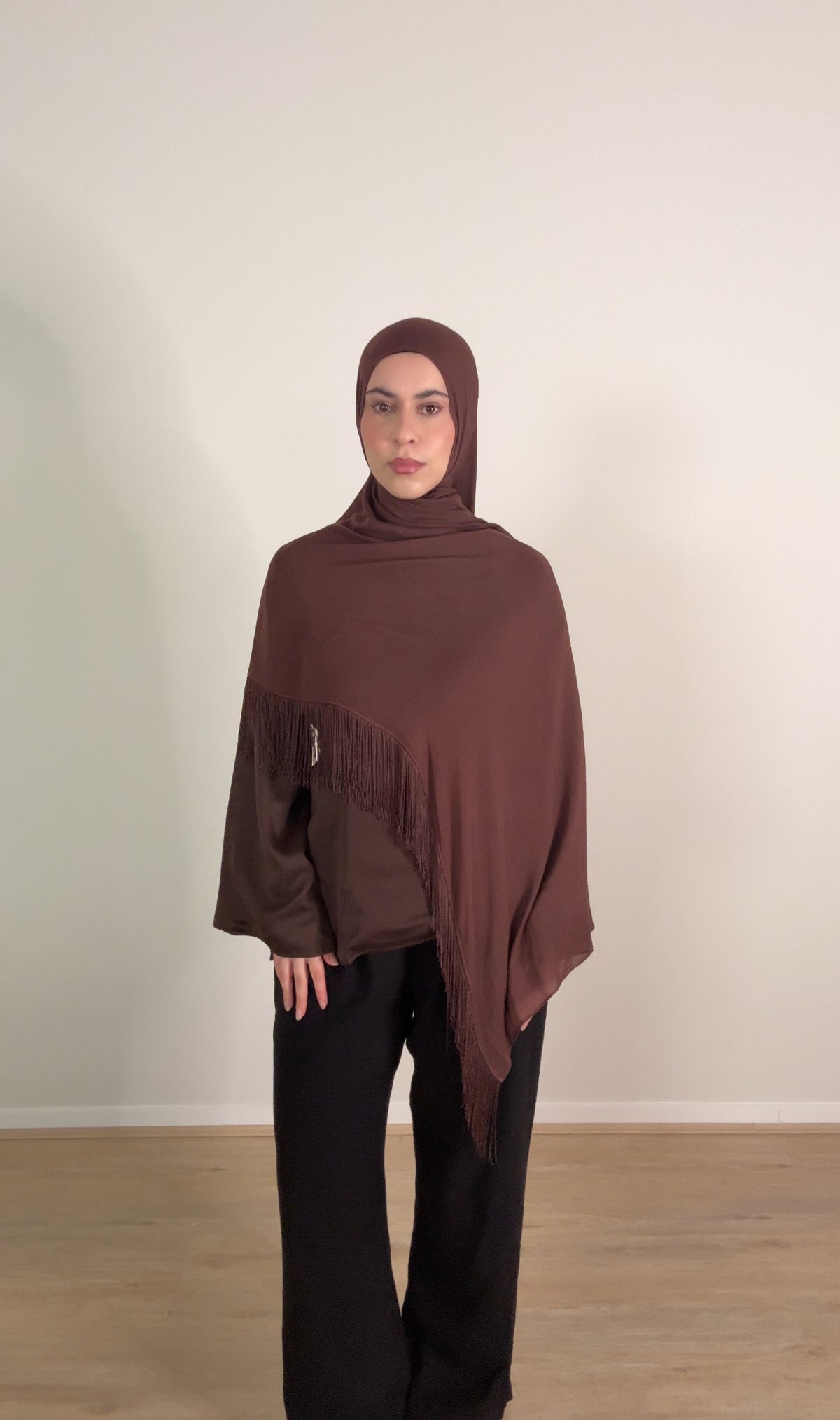 Tassel Hijab - Brown