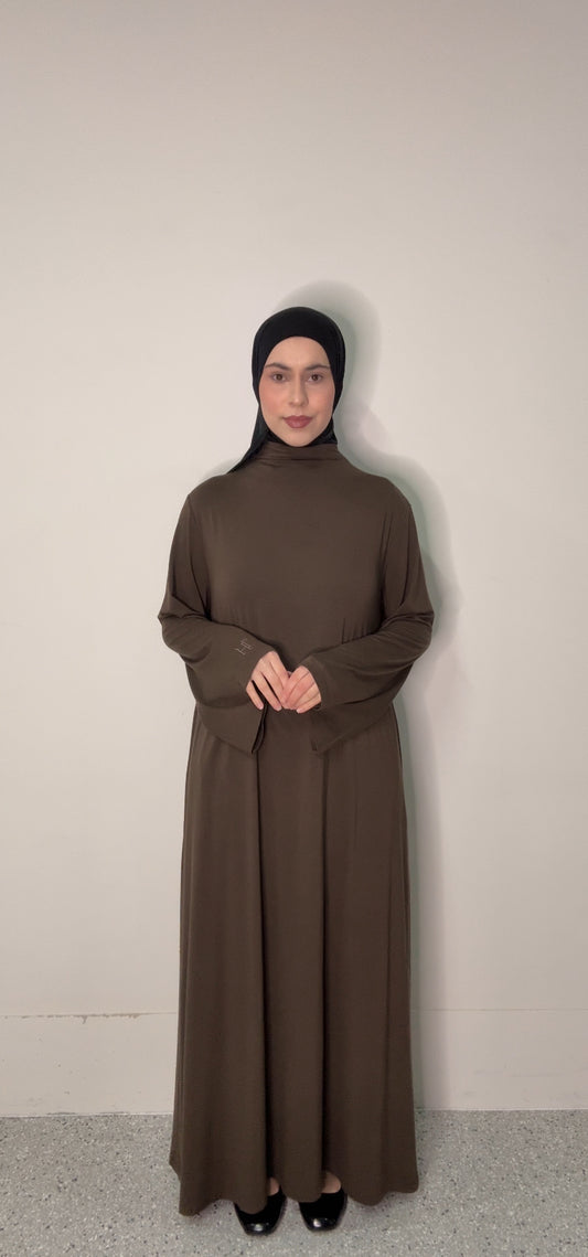 Cloud Abaya - Espresso