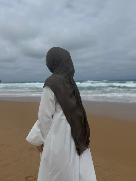 Wood - solid textured shawl