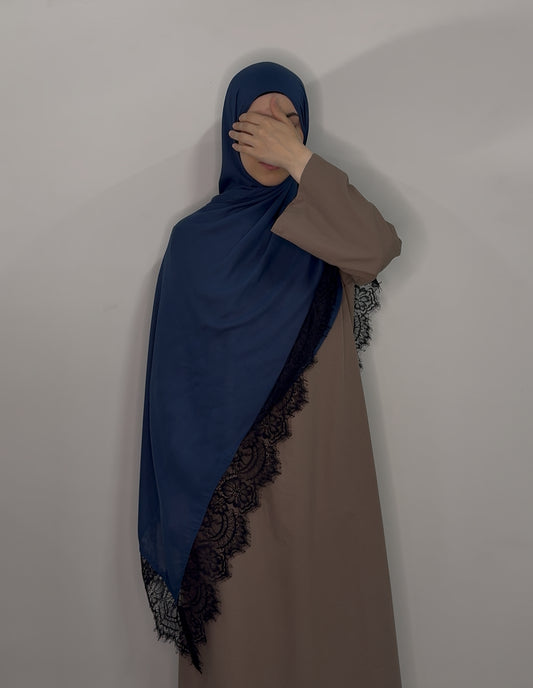 Navy on Black Lace Modal