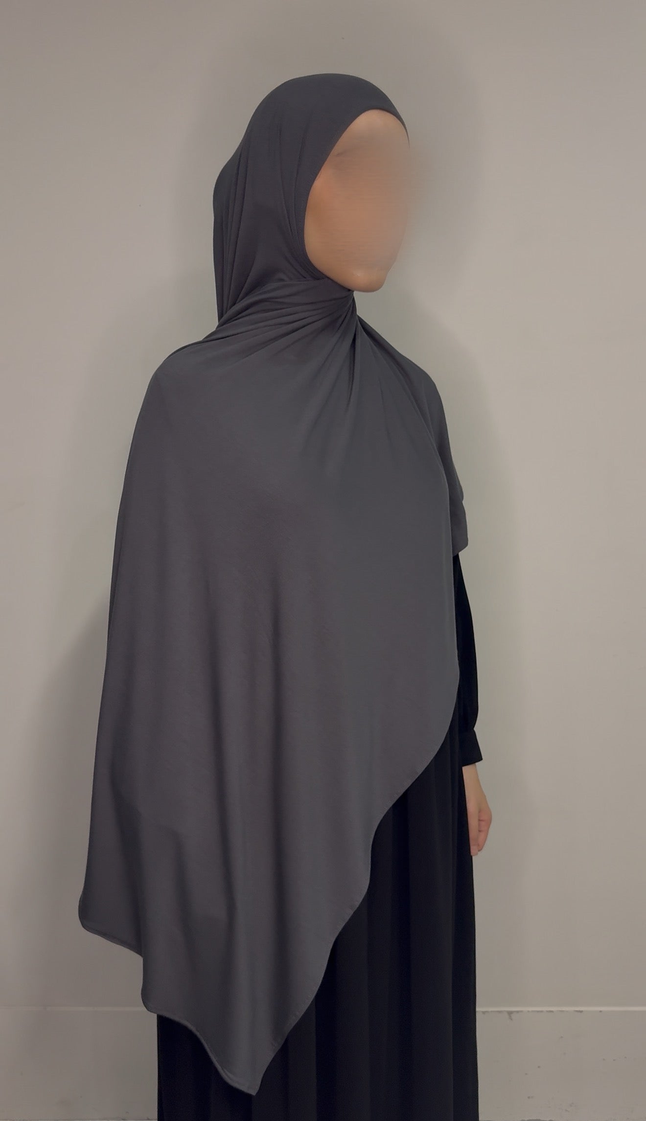 Bamboo Jersey Hijab - Grey