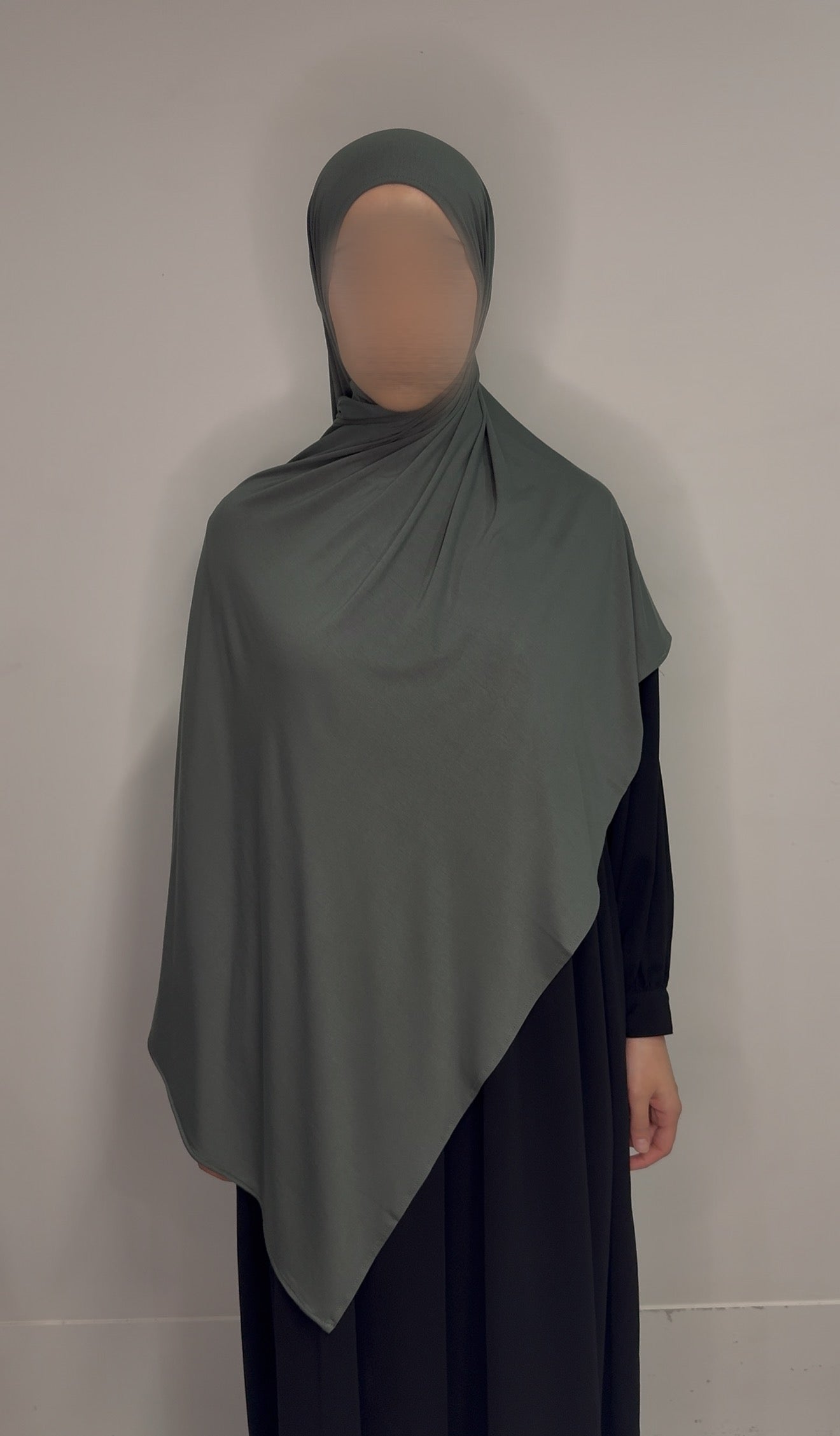 Bamboo Jersey Hijab - Forest Green