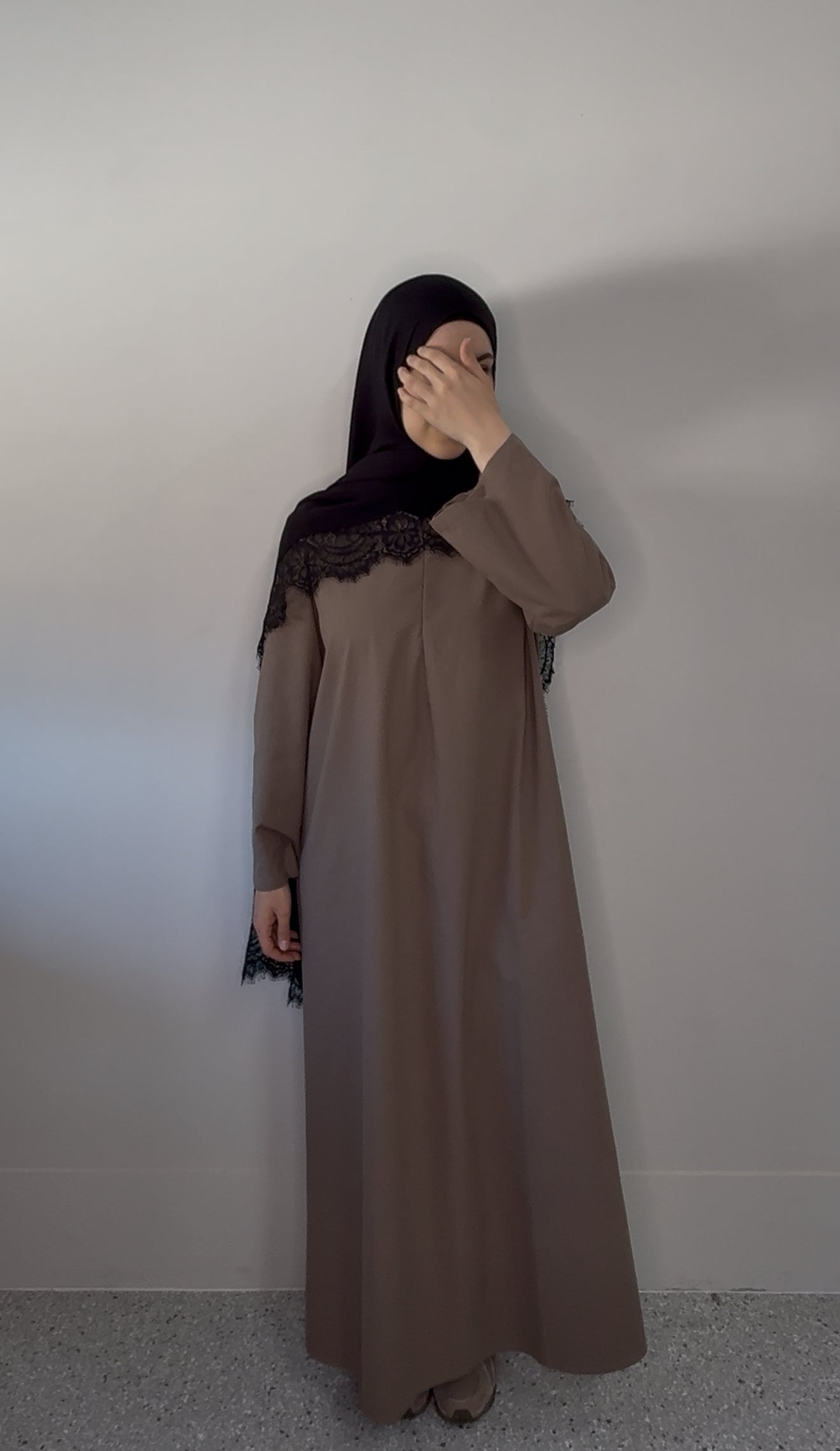 Essential Linen Abaya - Mocha