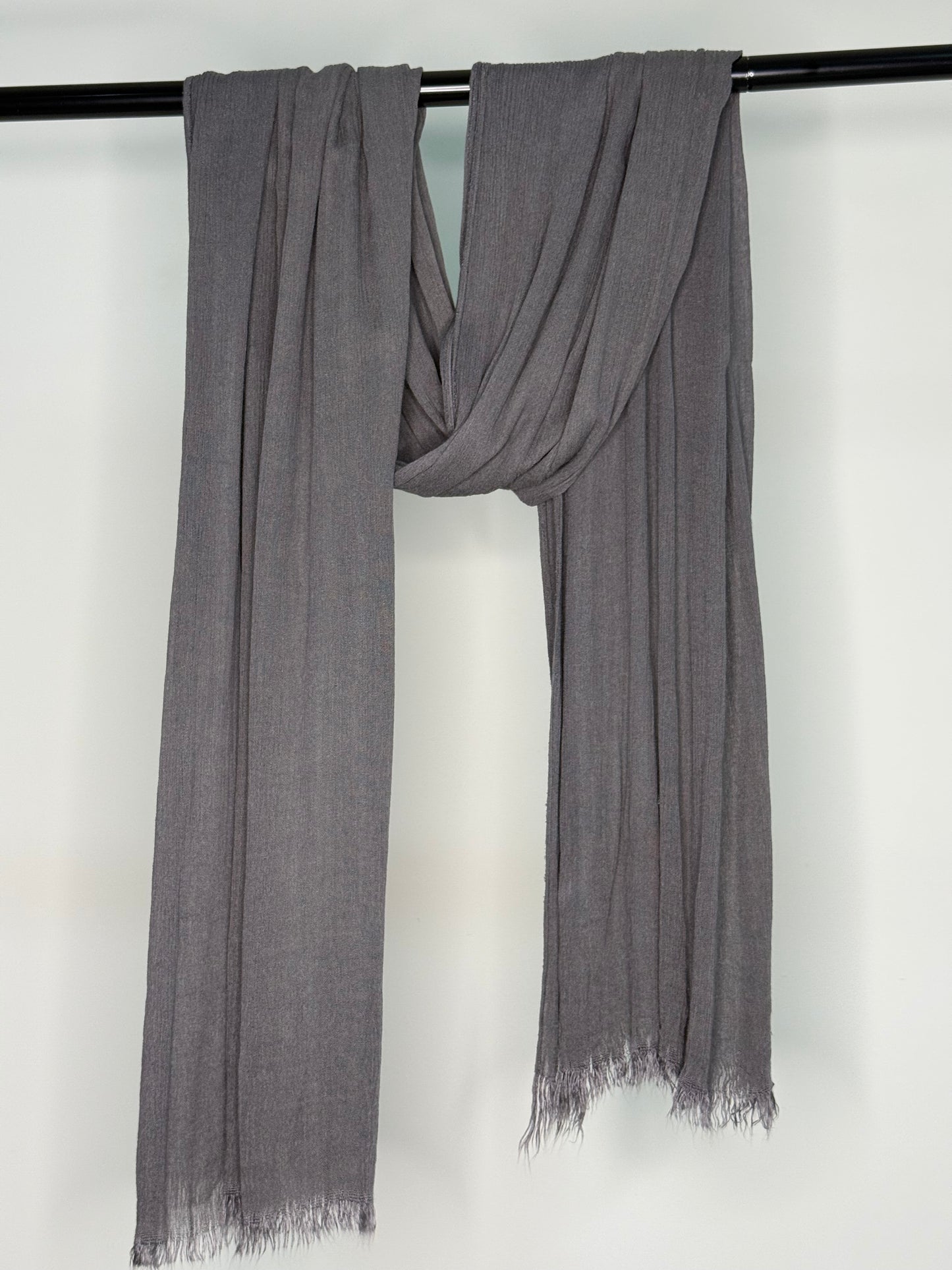 Iron Grey -solid textured shawls