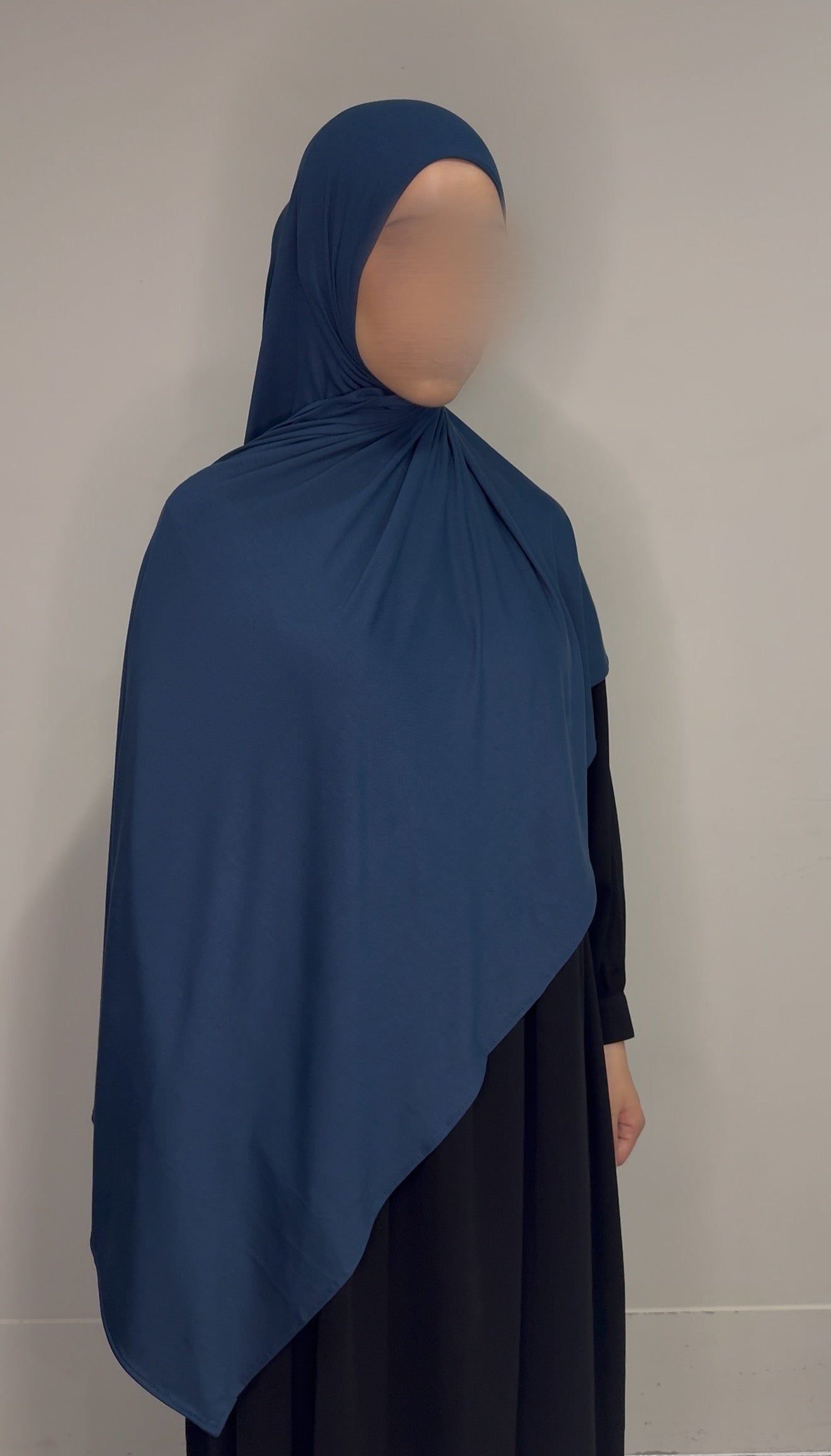 Bamboo Jersey Hijab - Muted Navy