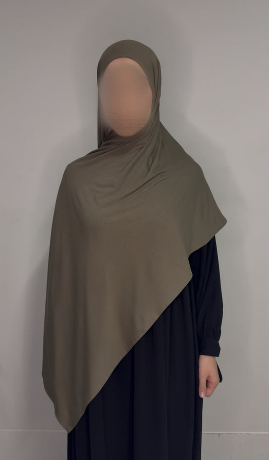 Bamboo Jersey Hijab - Khaki