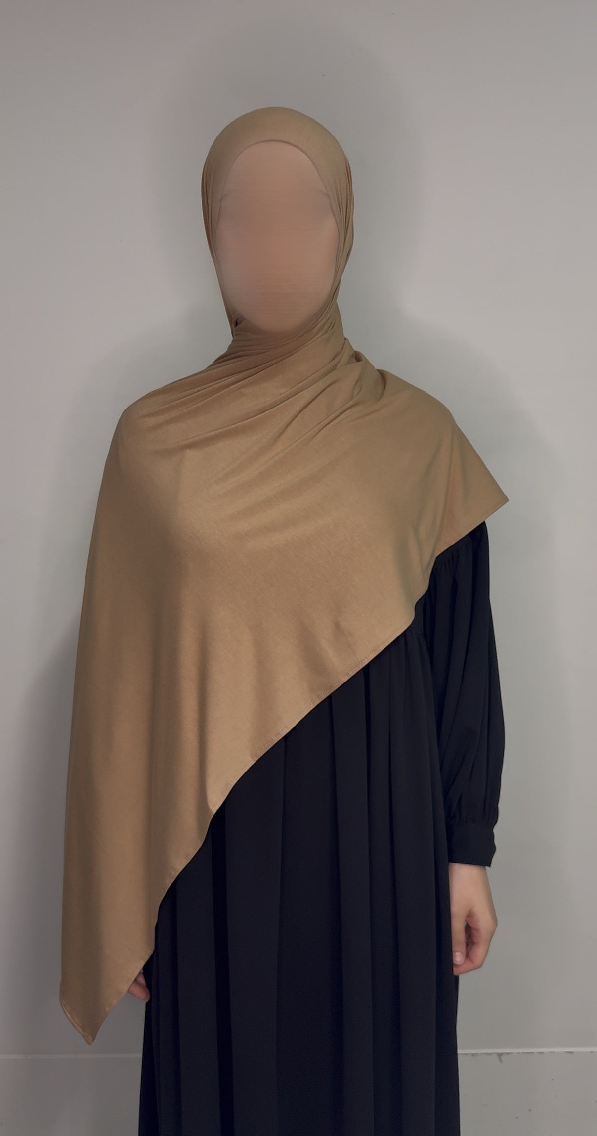 Bamboo Jersey Hijab - Tan