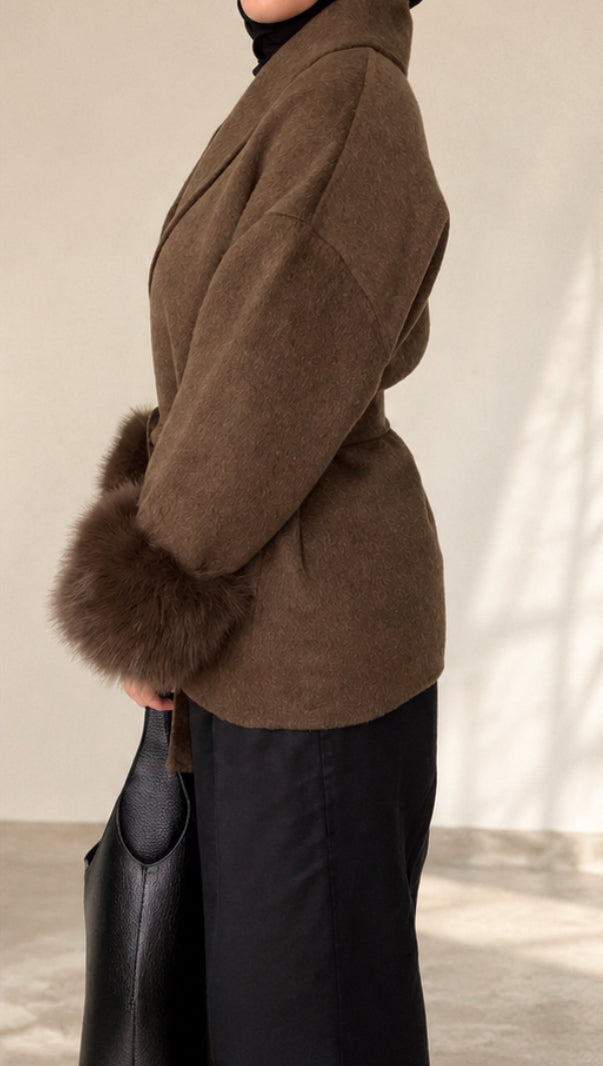 FUR COAT - ESPRESSO (PRE-ORDER)