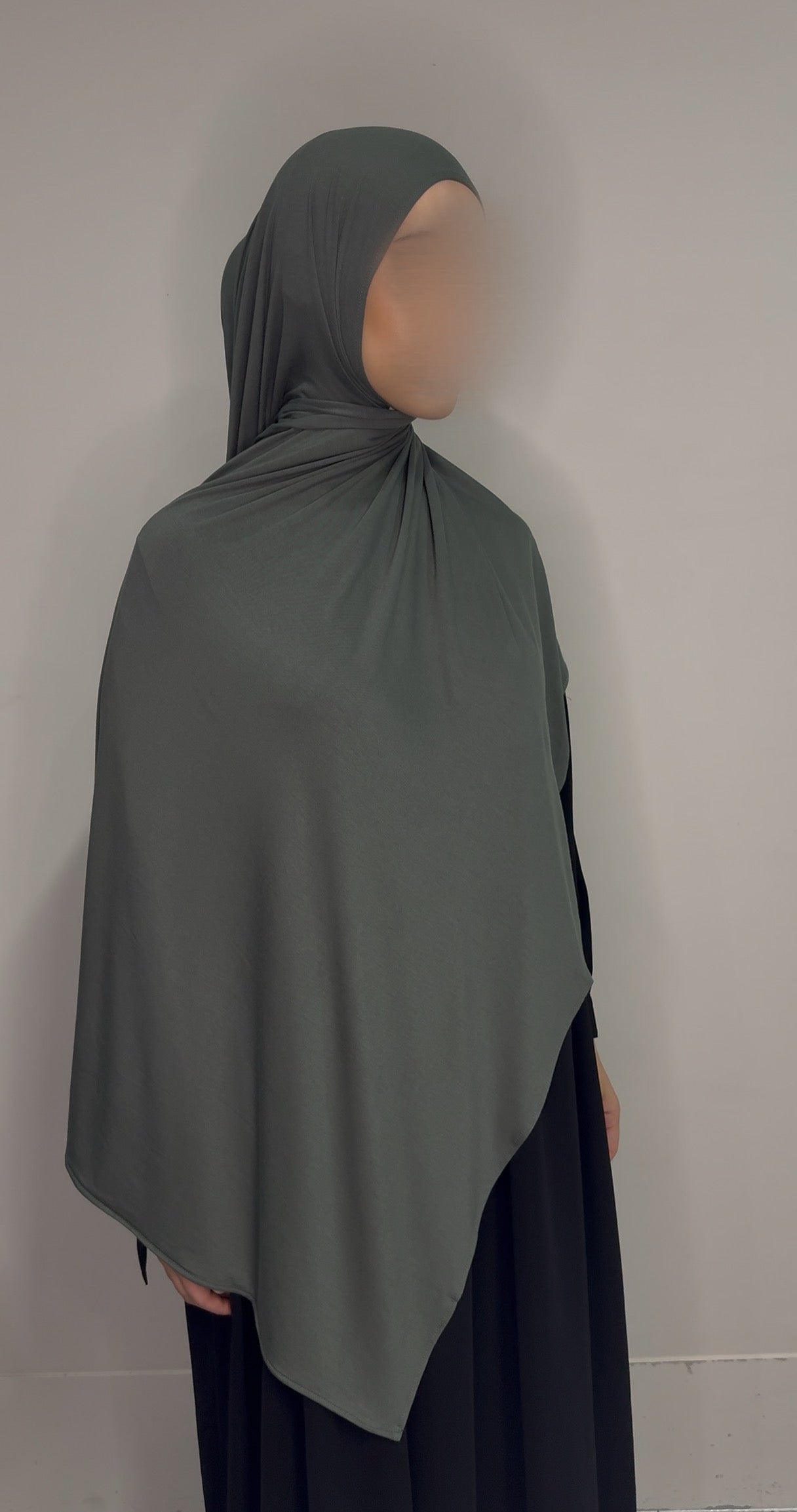 Bamboo Jersey Hijab - Forest Green