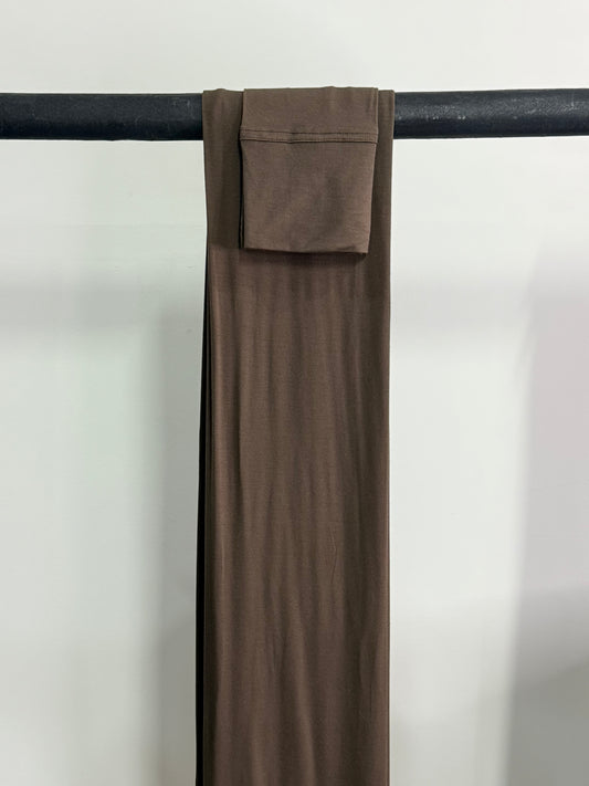 Bamboo Jersey Hijab - Dark Espresso