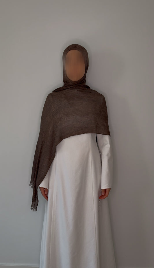 Deep Brown Textured Shawl