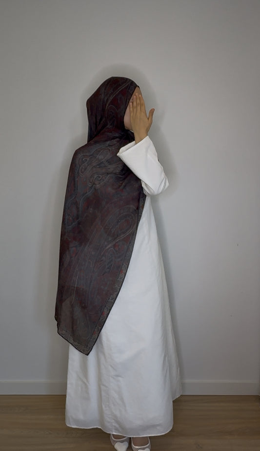 Autumn noir printed modal