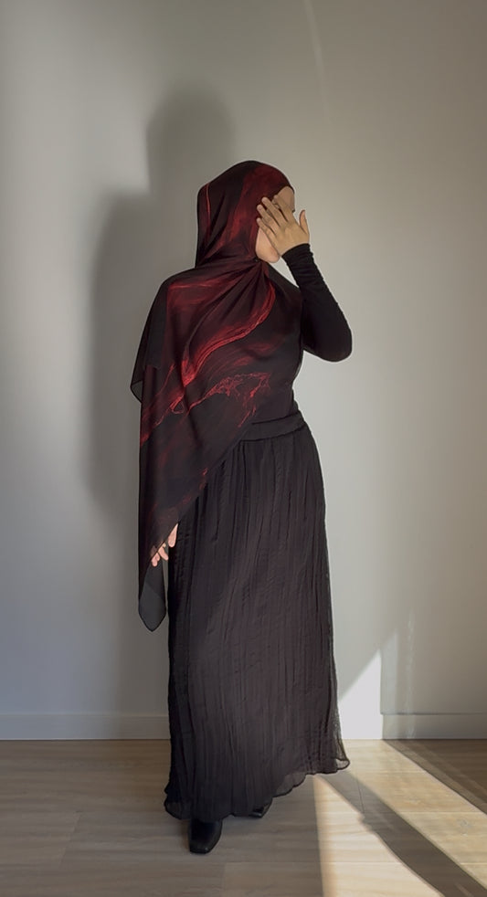Crimson printed modal