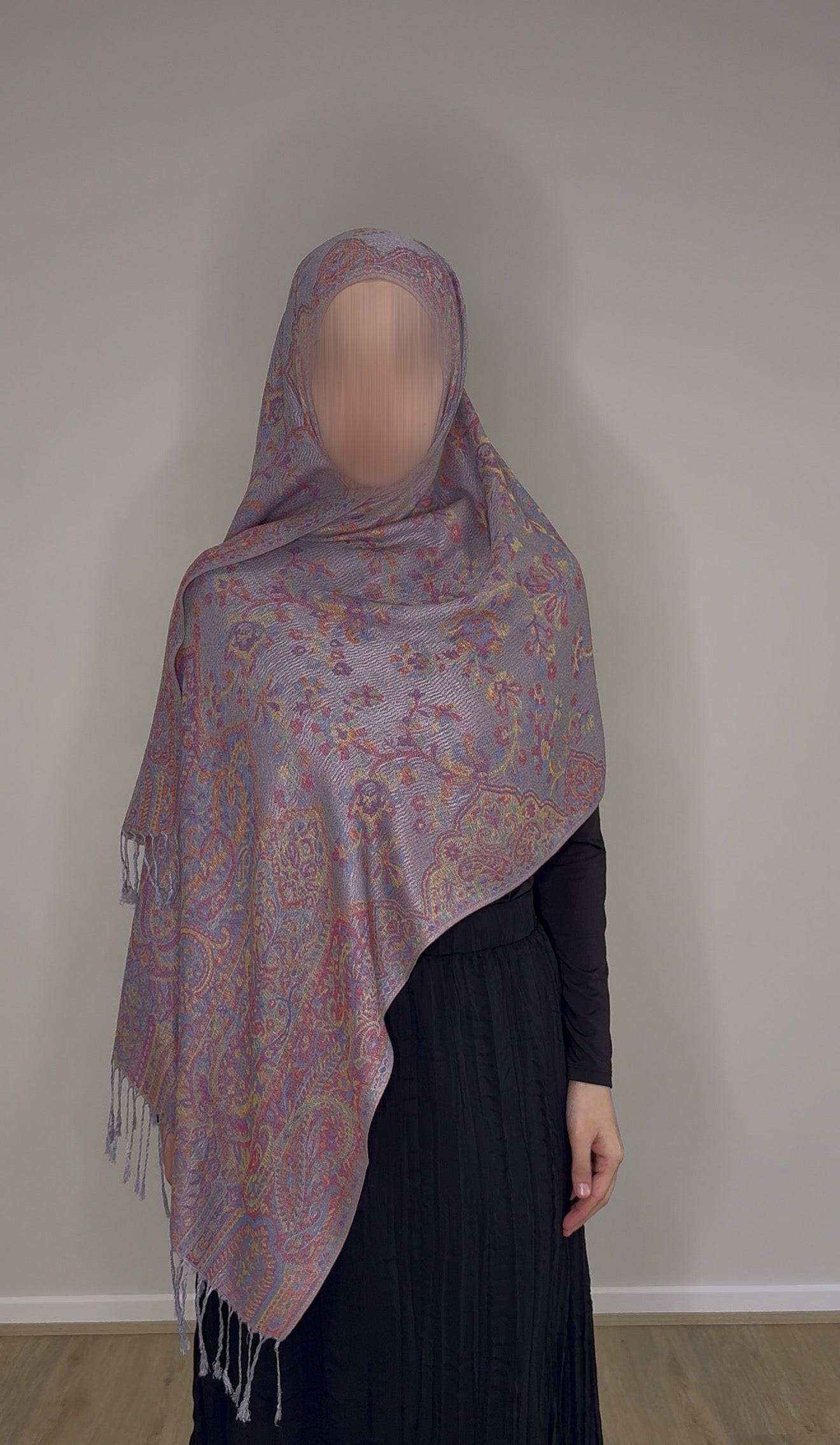 Violet Bloom Pashmina