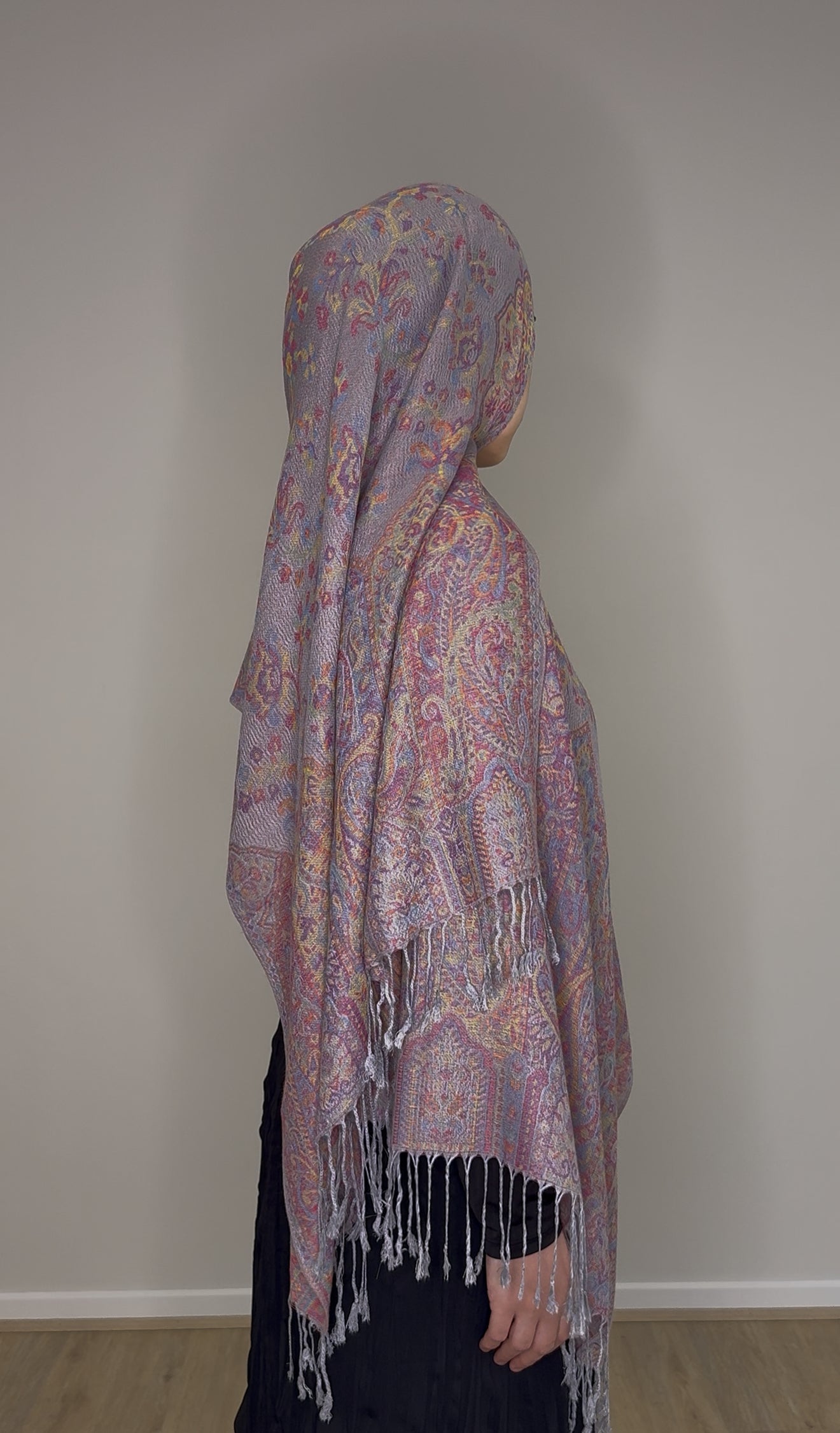 Violet Bloom Pashmina