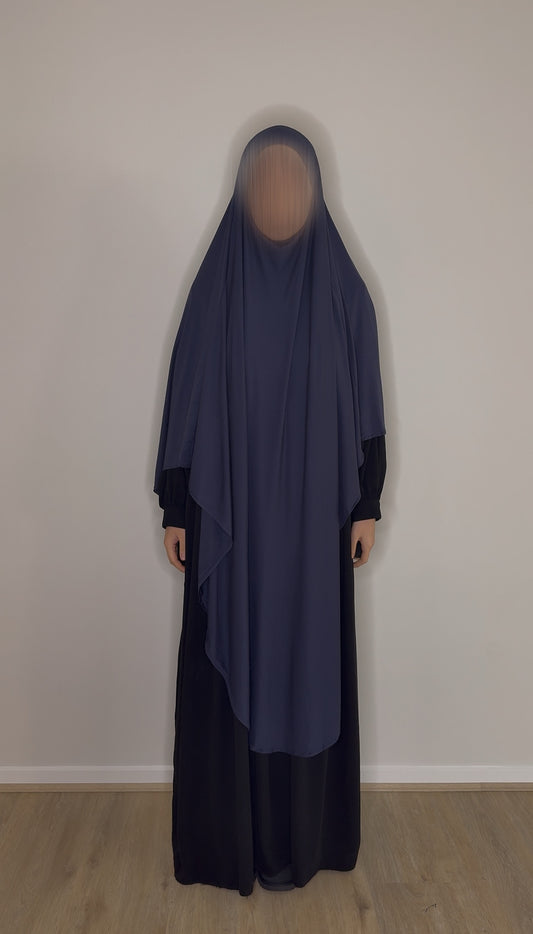 Maxi Bamboo Jersey Khimar - Navy