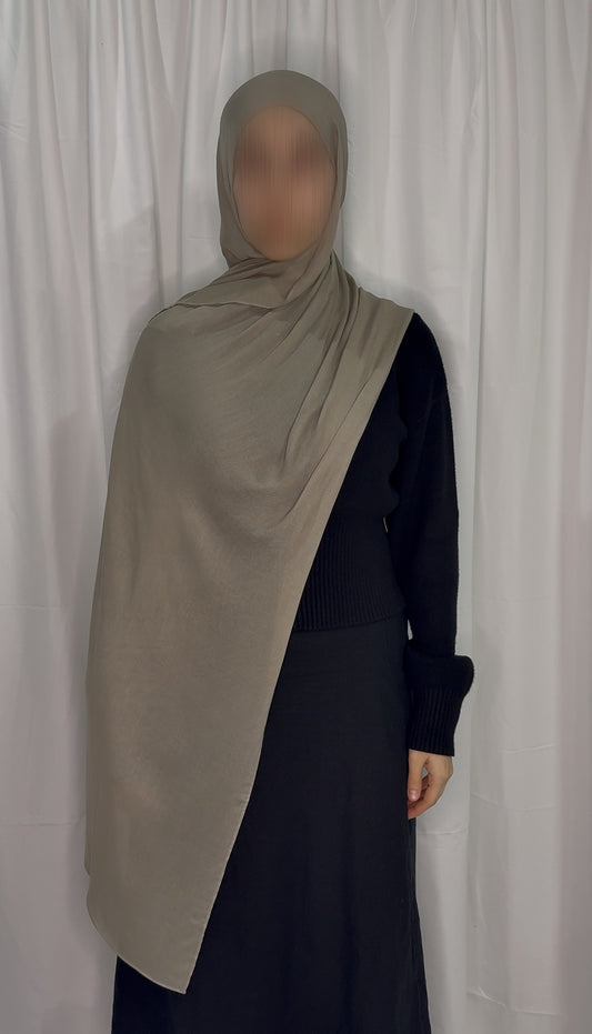 Taupe - Modal Hijab Set