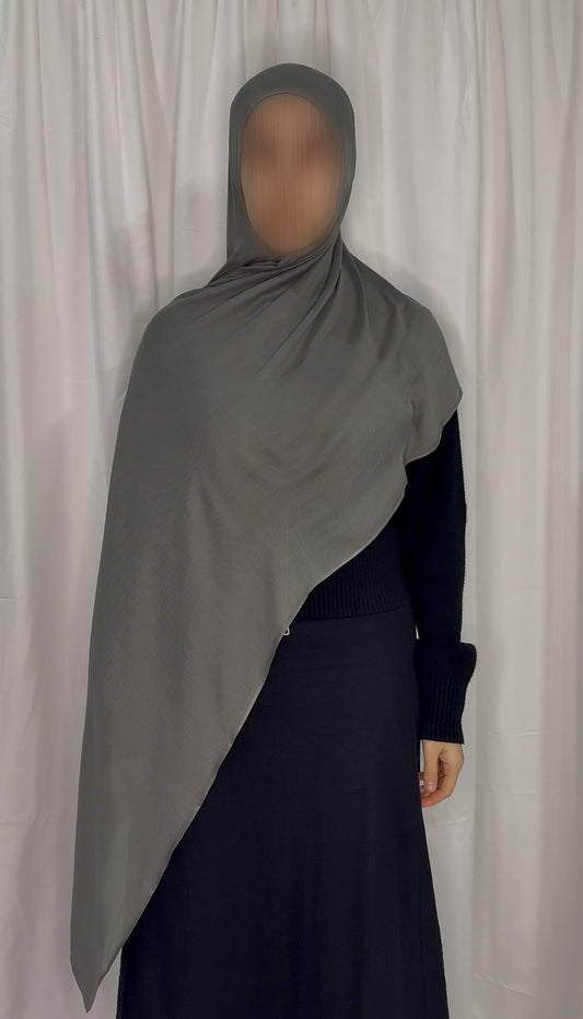 Charcoal Grey - Modal Hijab Set