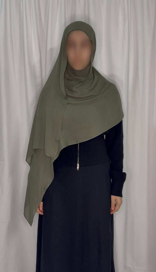 Army Green - Modal Hijab Set