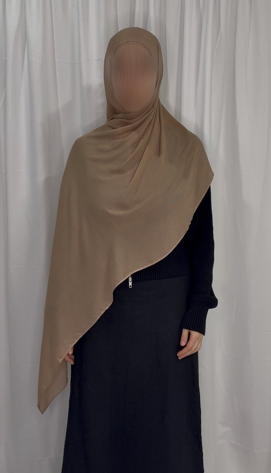 Tan - Modal Hijab Set